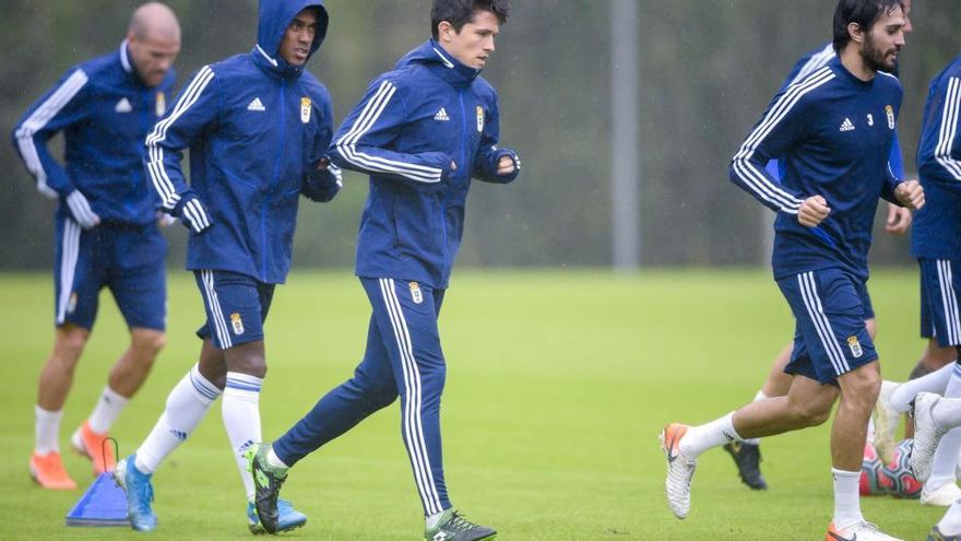 Una imagen del entrenamiento de esta mañana en El Requexón