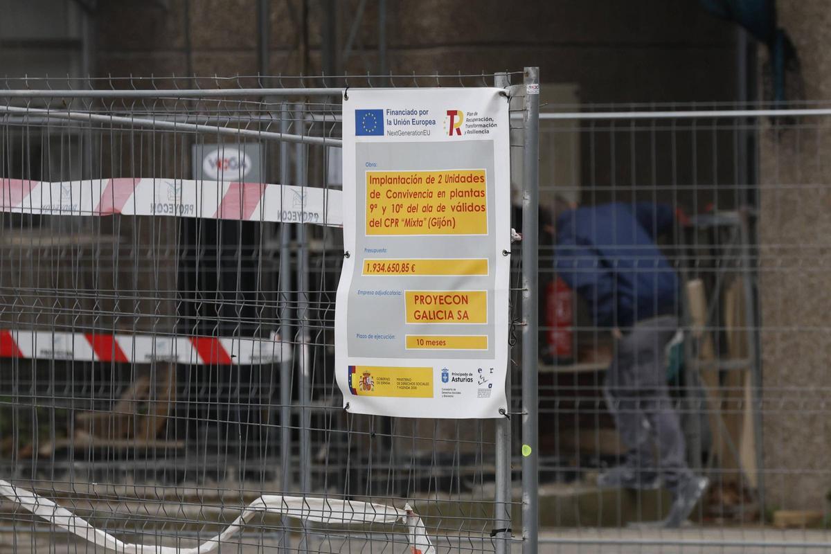 Los preparativos para la obra de la residencia Mixta de Gijón, en imágenes