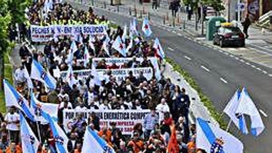 Marcha por un estatuto electrointensivo en A Coruña en junio.