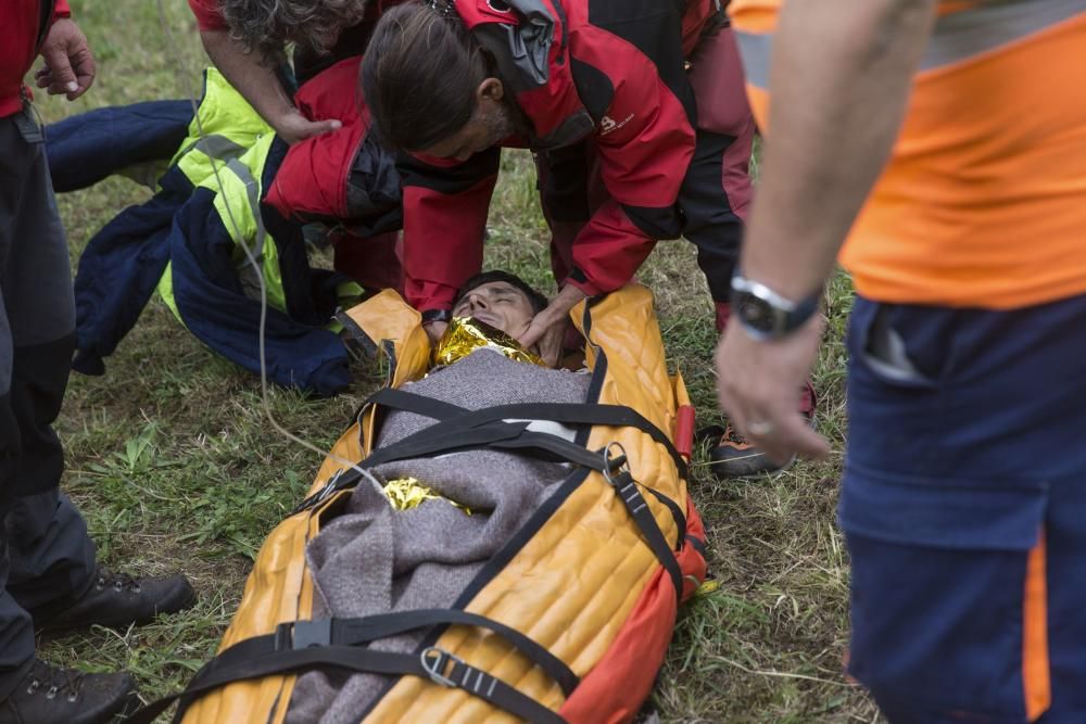 Rescate del montañero desaparecido en Somiedo