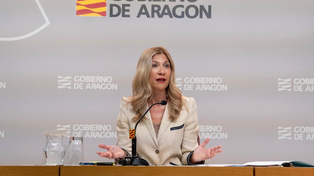 La vicepresidenta económica y portavoz del Gobierno de Aragón, Mar Vaquero.