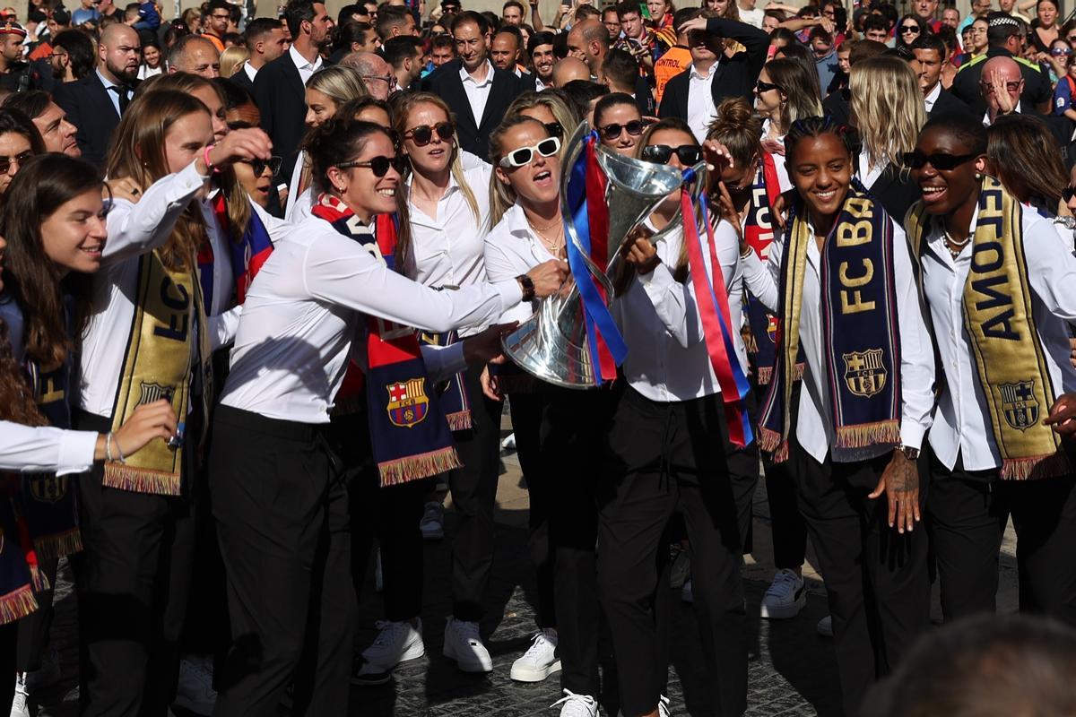 Las imágenes de la celebración de la segunda Champions del Barça en Barcelona
