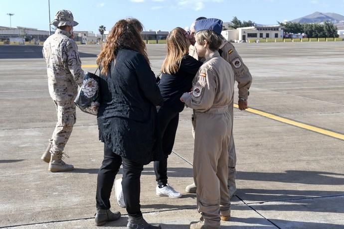 CANARIAS Y ECONOMIA 18-01-2019 BASE AEREA DE GANDO. TELDE-INGENIO. Ejército del Aire. Bienvenida del escuadrón del 10ª contingente del destacamento rappa en Sigonella.  FOTOS: JUAN CASTRO