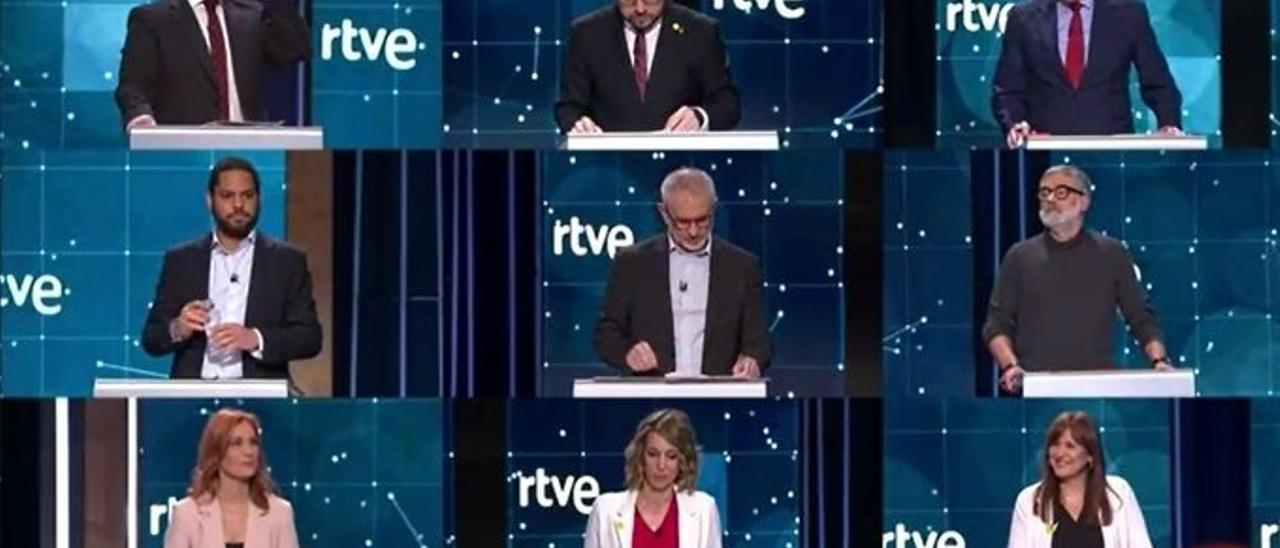 14F.- El debate de RTVE con los principales candidatos de las elecciones catalanas, el más seguido en La 1 desde 2015