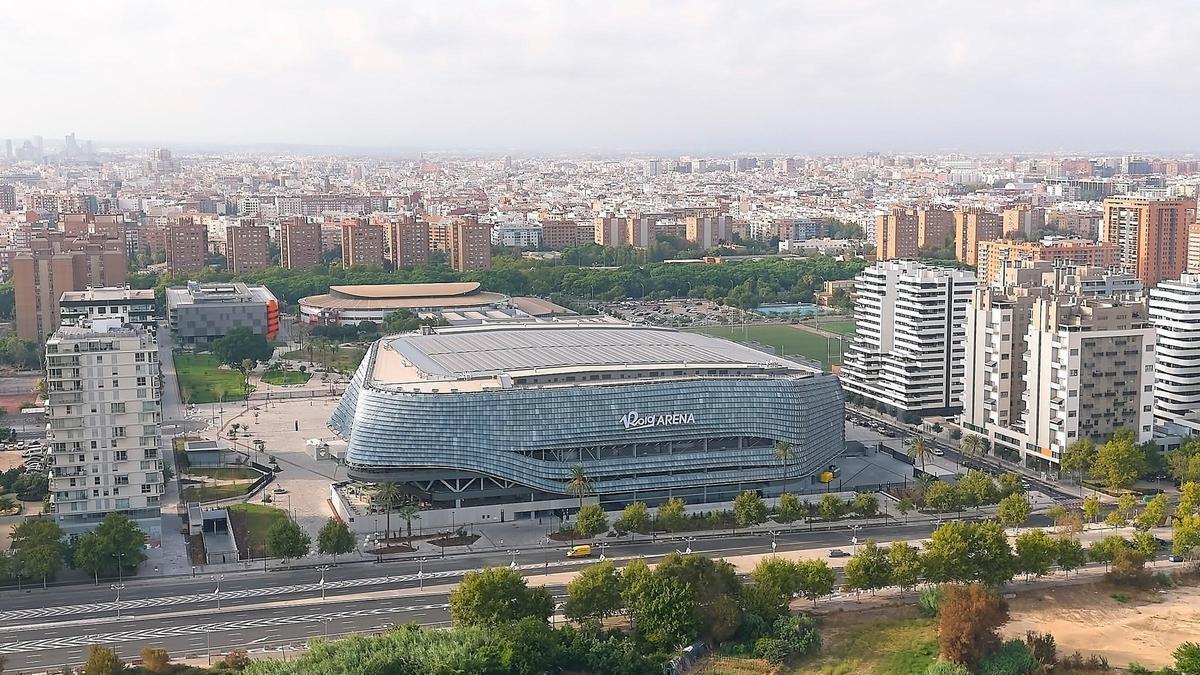 Imagen aérea del Roig Arena