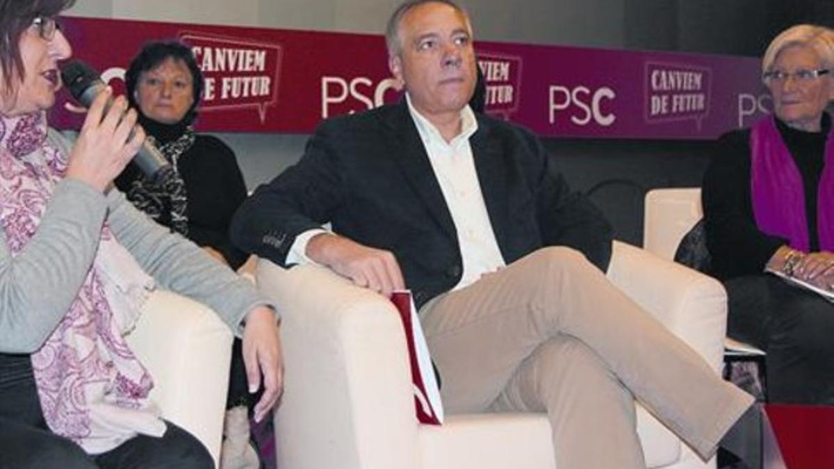 El primer secretario del PSC, Pere Navarro, durante el consejo de la igualdad celebrado ayer por su partido.