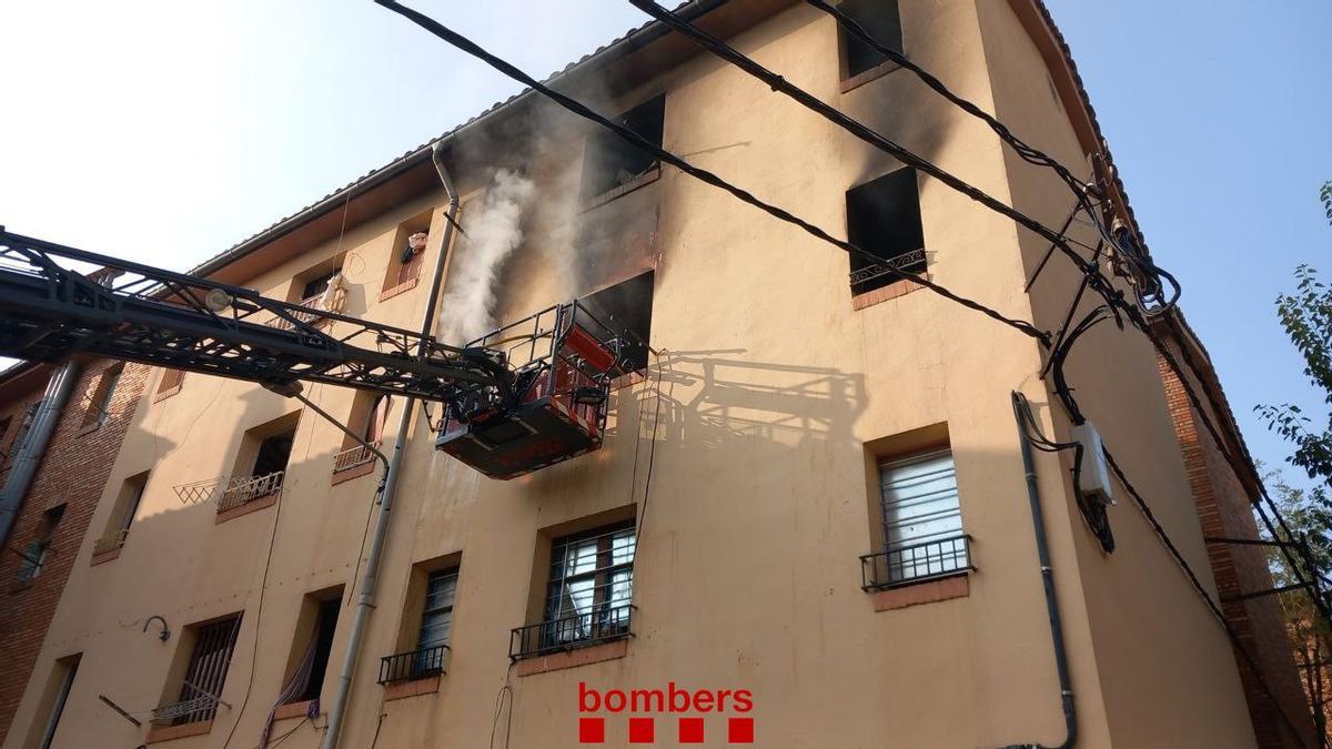 Imagen del piso incendiado