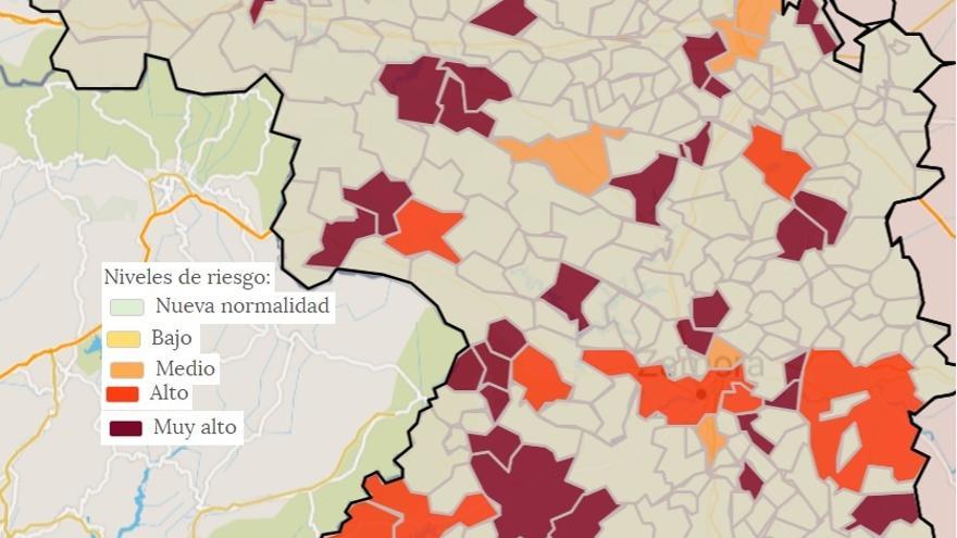 Mapa de contagios COVID por municipios