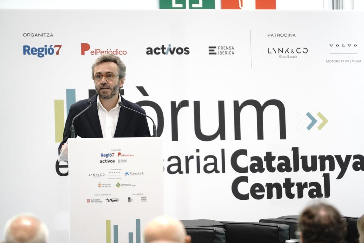Aitor Moll, consejero delegado de Prensa Ibérica, durante la inauguración del segundo Fòrum Empresarial de la Catalunya Central