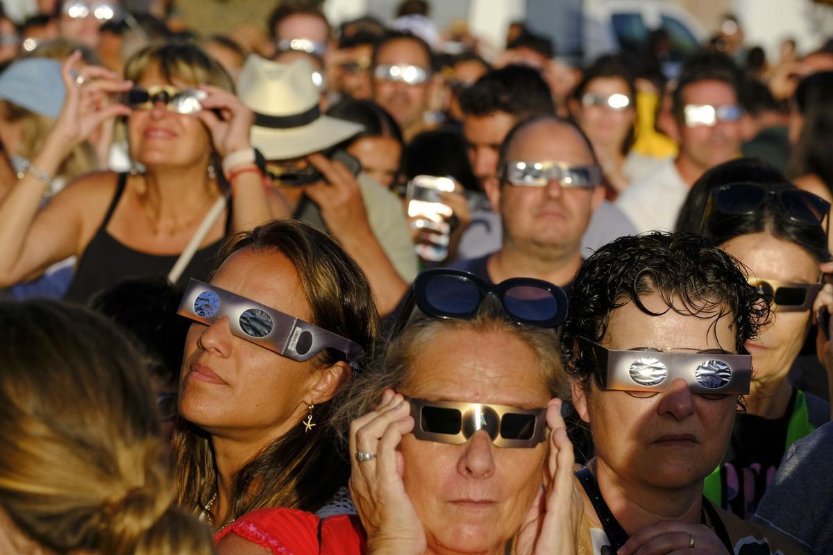 El eclipse desde Tejeda, Gran Canaria