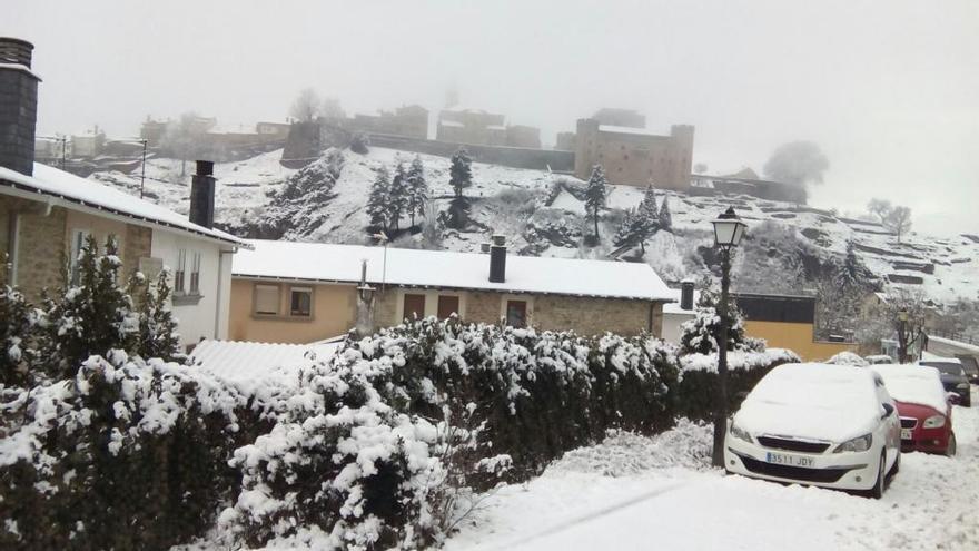 Nevada en Puebla de Sanabria el pasado enero.