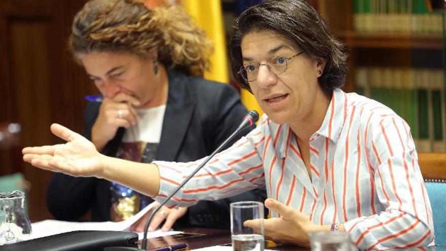 La viceconsejera de Igualdad y Diversidad, Sylvia Jaén, en el Parlamento.