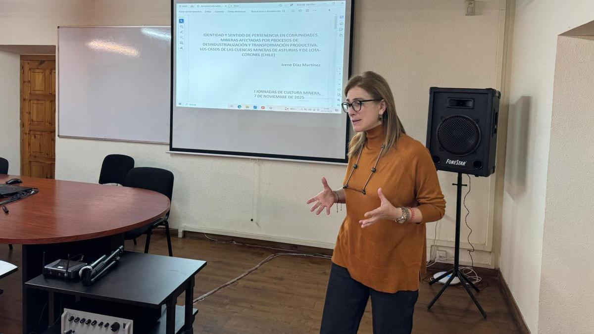 Irene Díaz, durante su charla.