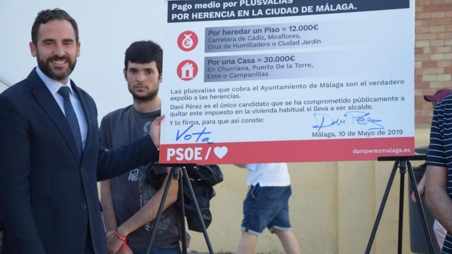 El candidato del PSOE a la Alcaldía de Málaga, Daniel Pérez