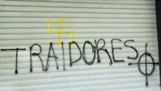Vandalizan la sede del PSPV de Alfafar con pintadas nazis