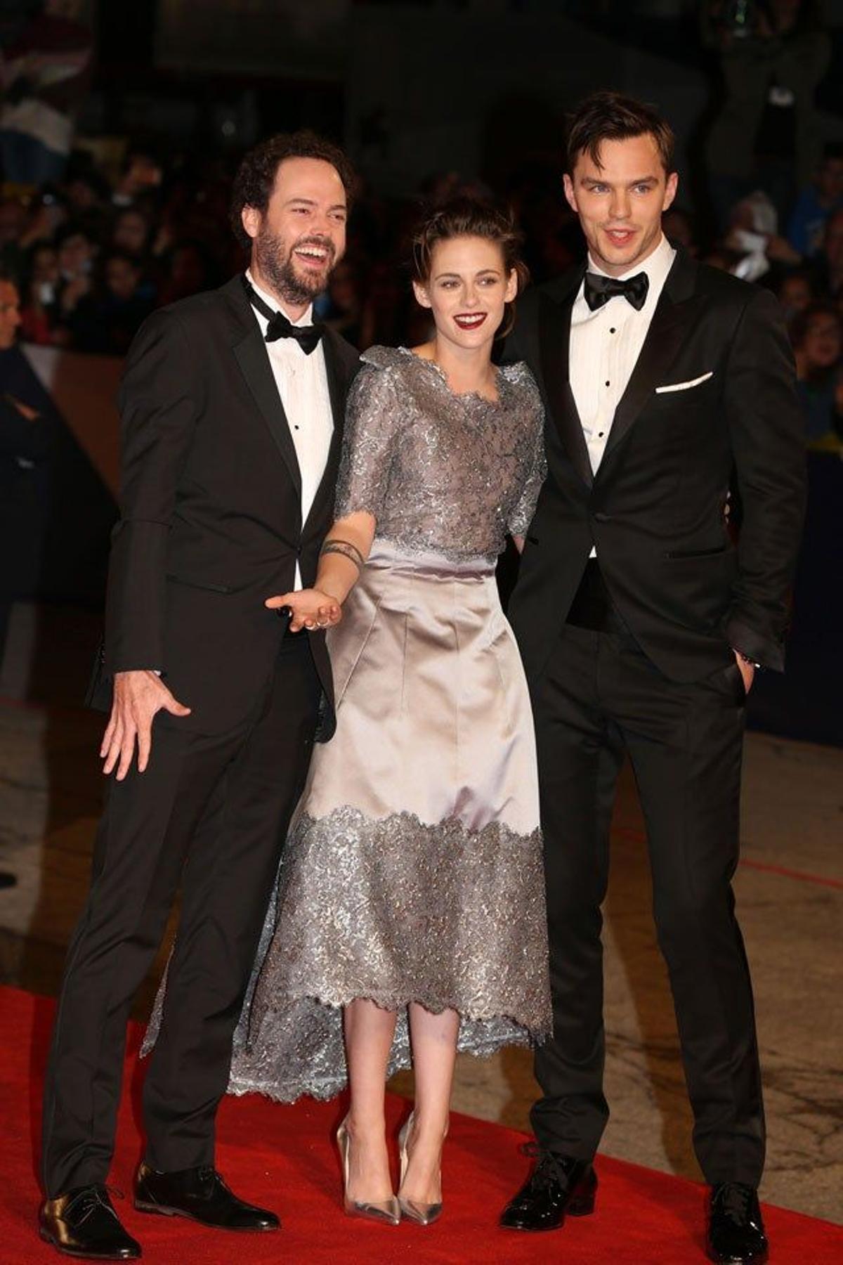 Drake Doremos, Kristen Stewart y Nicholas Hoult en el estreno de 'Equals' en el Festival de Venecia