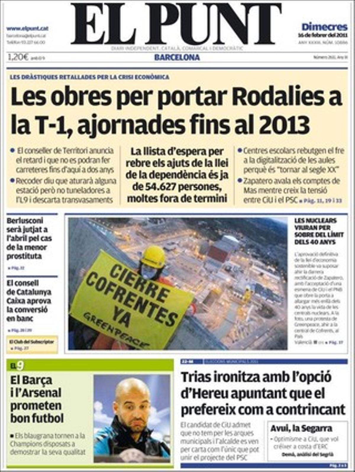 ’El Punt’ destaca a més que l’accés de joves als estudis de formació professional s’ha incrementat un 18% a la ciutat de Barcelona i que són 54.627 les persones que formen a Catalunya la llista d’espera per les ajudes a la dependència.