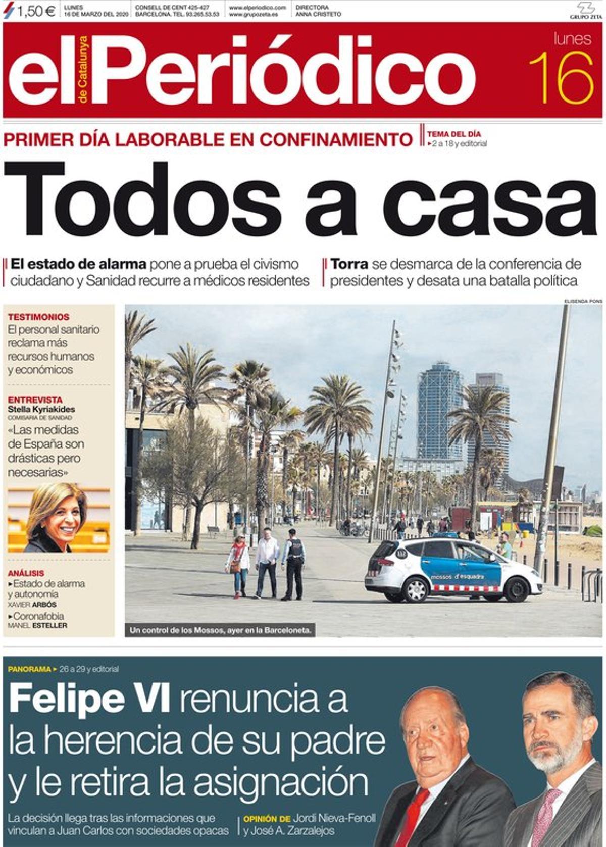 Portadas de periodicos de españa