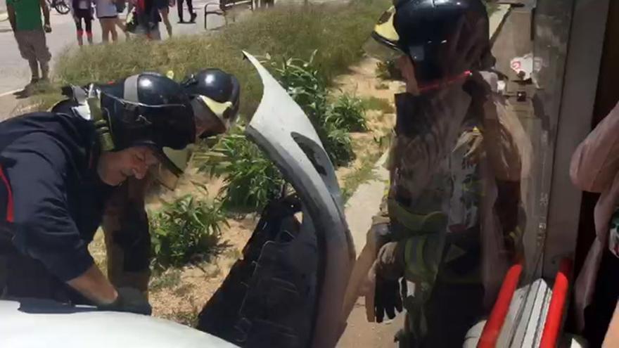 Accidente de tranvía en la Gran Vía de Zaragoza