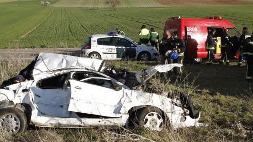 Estado en el que ha quedado el vehículo en el que viajaban las víctimas