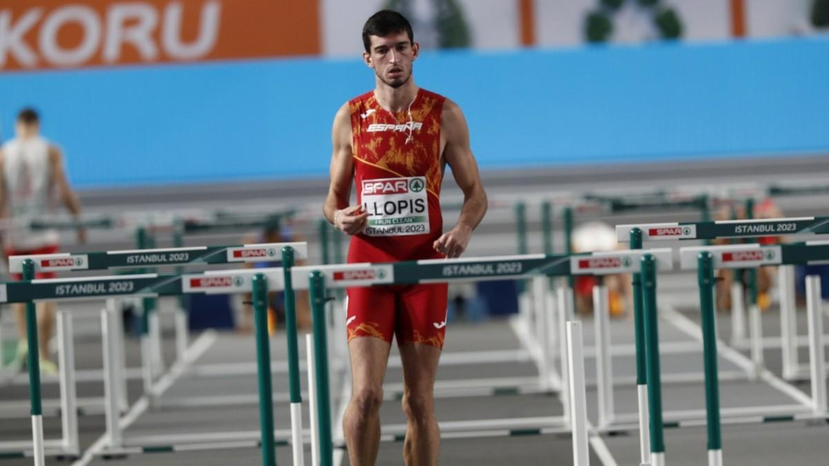 Llopis, durante los Campeonatos de Europa