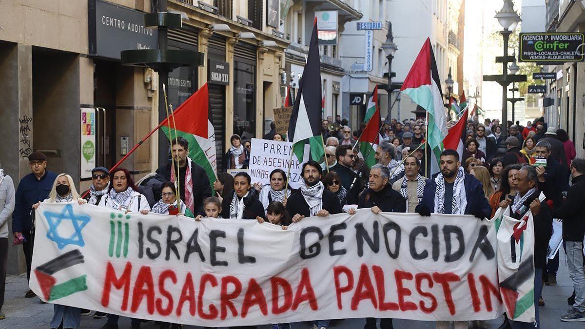 Una de las manifestaciones en favor de Palestina celebradas en Córdoba recientemente.