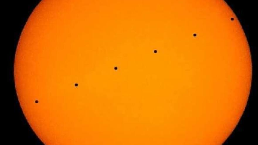 Imagen del tránsito de Mercurio ante el Sol. // E.P.