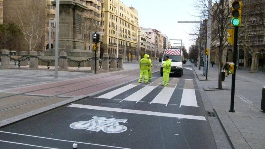 Comienzo de los trabajos del carril bici de independencia