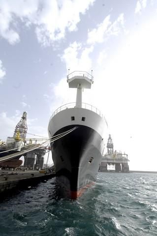 Barco Discovery, en las instalaciones de Astican