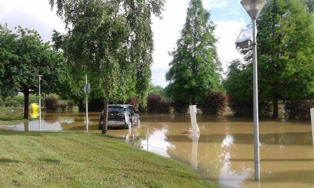 Inundación en el campus de Gijón