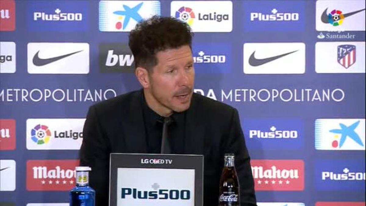 Simeone cree que el Atlético no está tan mal