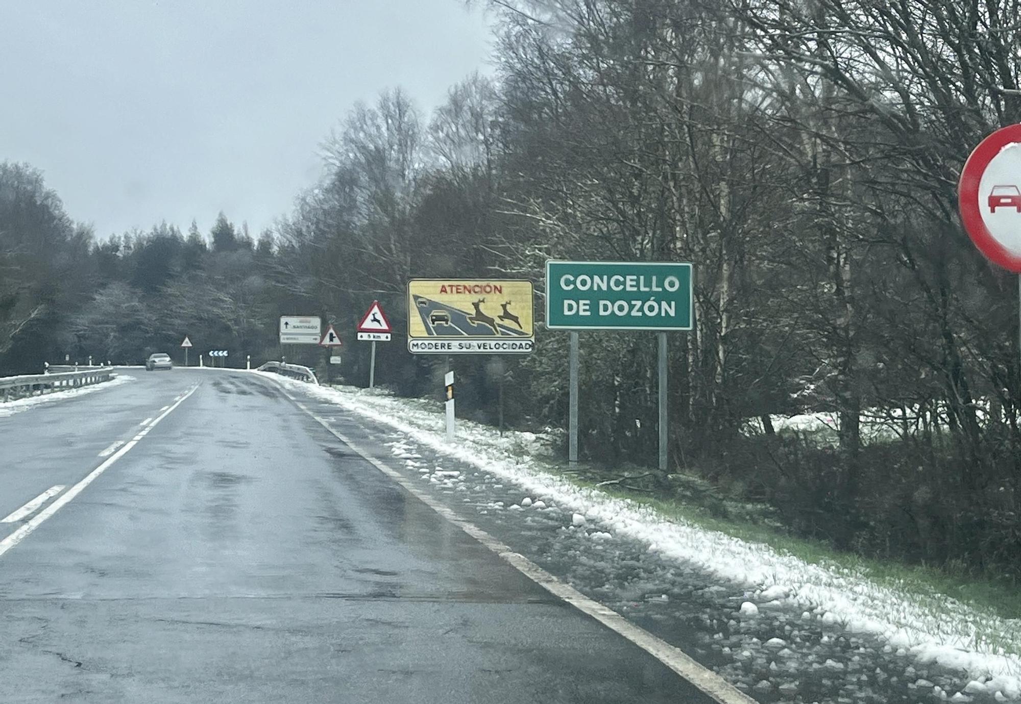 Galicia se tiñe de blanco: nieve, hielo y granizo por toda la comunidad