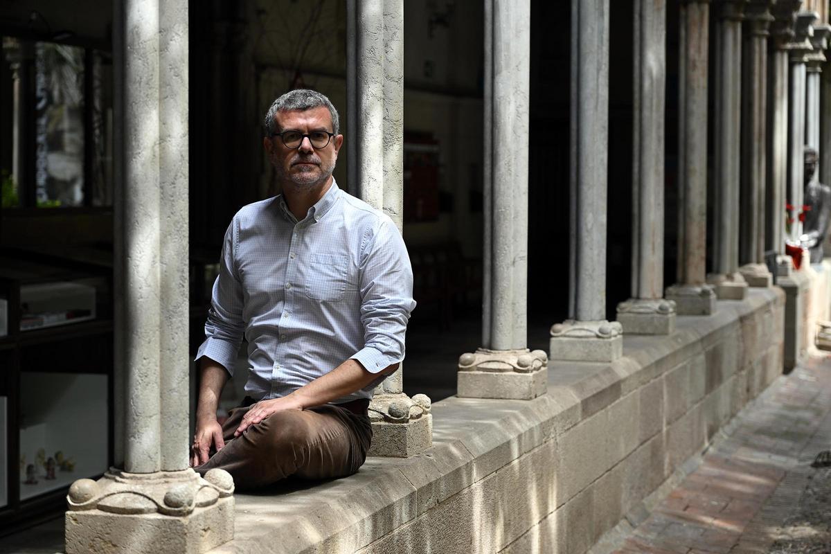 Jaume Clotet, en el claustro de la Basílica de la Concepción de Barcelona