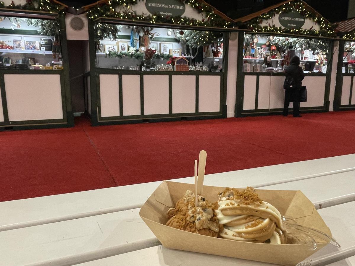 Una dulce merienda en el mercado navideño
