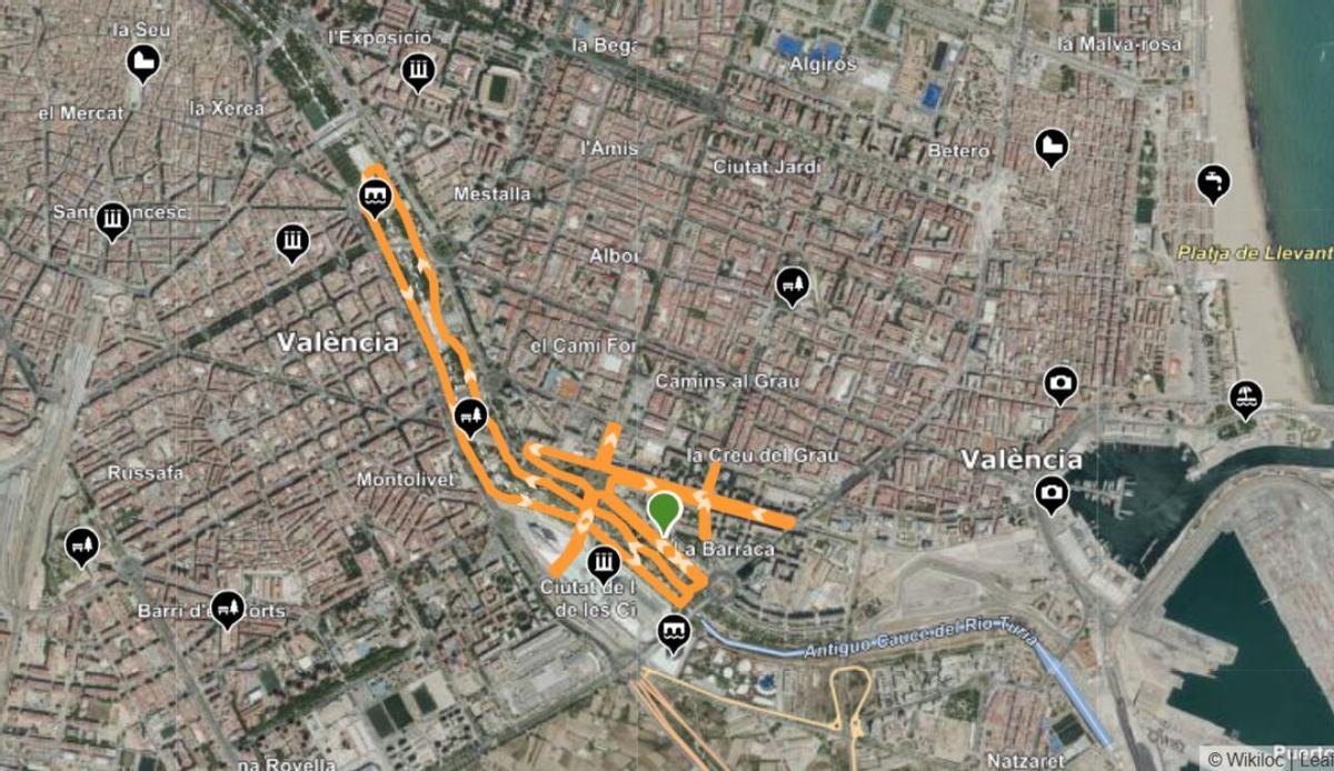 Recorrido Carrera Ponle Freno Valencia 2026.