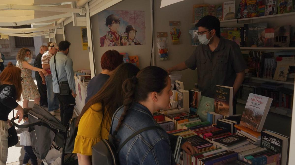 Público en la Feria del Libro de Zamora