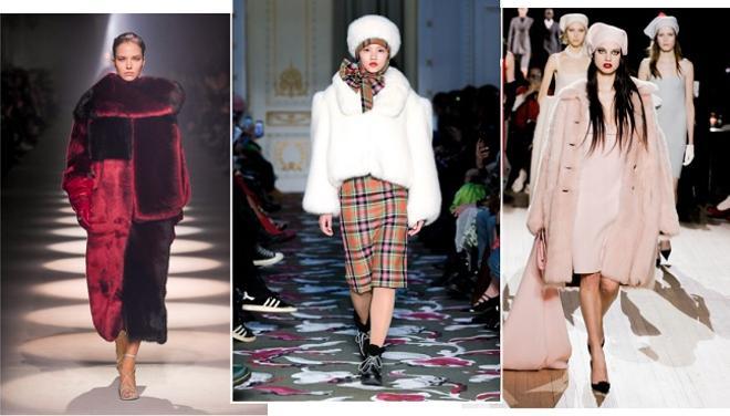 Los abrigos de pelo en las pasarelas de otoño invierno 2020-2021: multicolor en Givenchy, estilo chaqueta en Shrimps y abotonado en Marc Jacobs