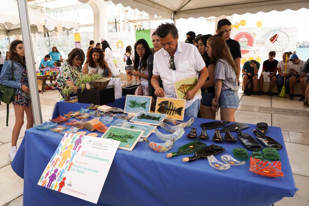 Imágenes de la undécima Feria de Emprendimiento Educativo, en el Palmeral de las Sorpresas, en la que han participado 650 estudiantes de Primaria, Secundaria, Bachillerato y Formación Profesional