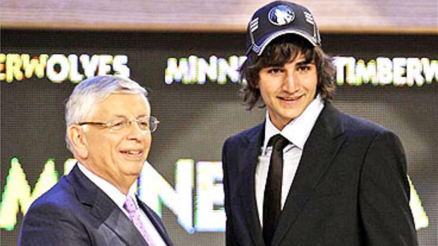 Ricky Rubio, elegido con el número cinco por los Timberwolves en el &#039;draft&#039; de la NBA