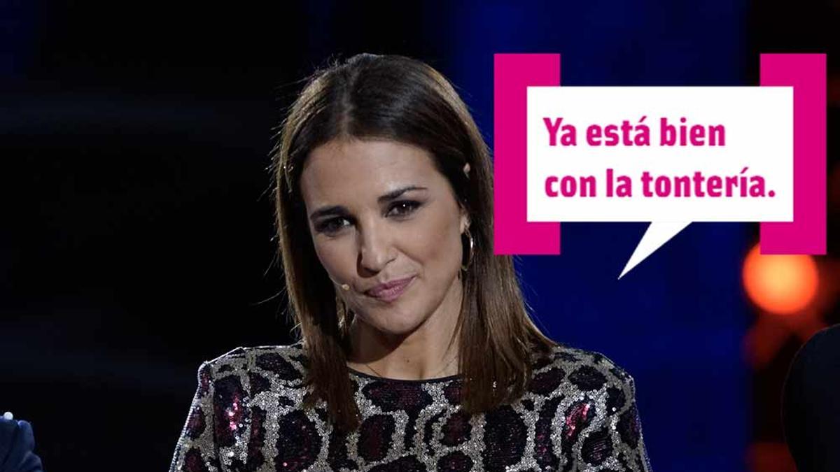 Paula Echevarría con vestido de leopardo en GH VIP