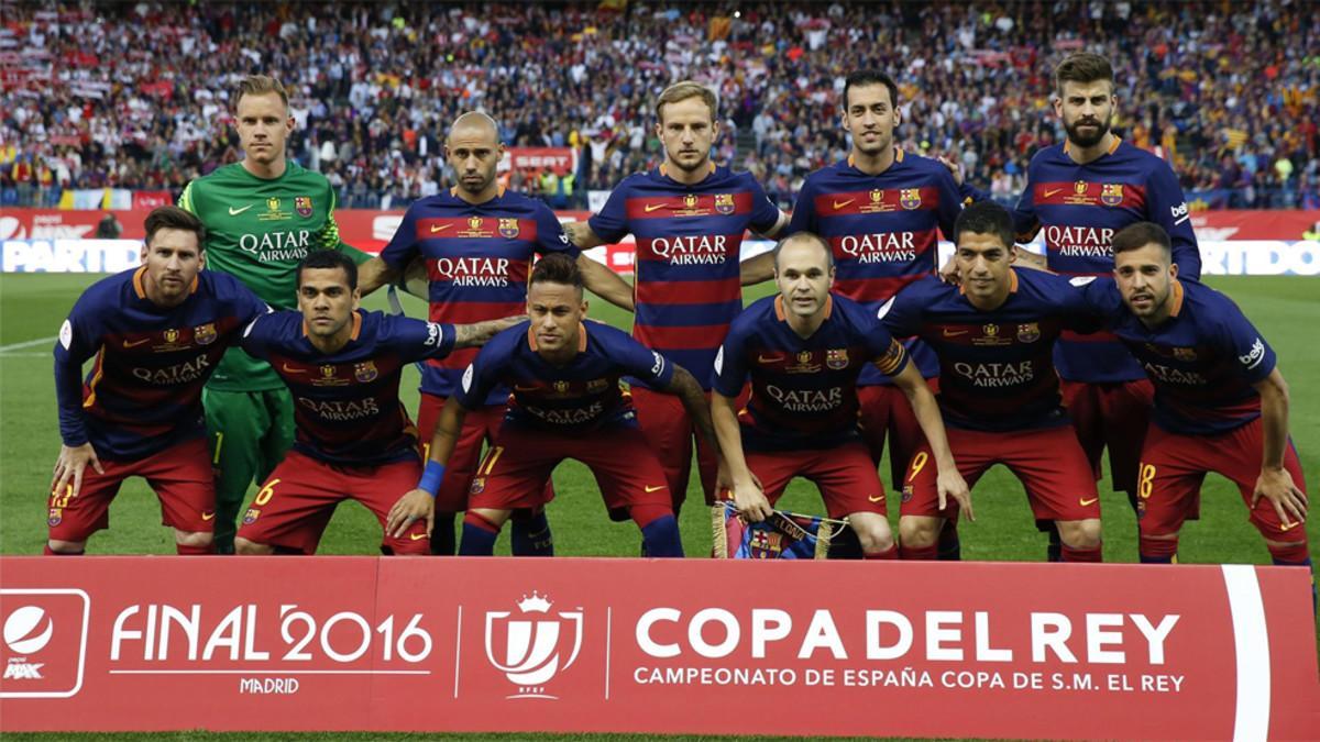 Los titulares de la final de Copa ante el Sevilla en 2016