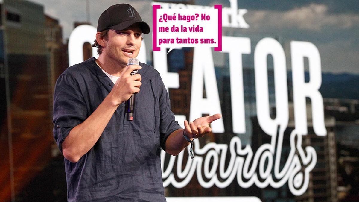 Ashton Kutcher la lía parda publicando su número de teléfono