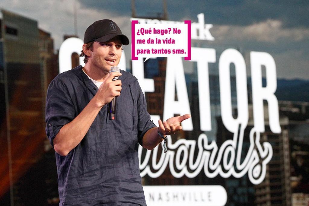 Ashton Kutcher publica su número de teléfono