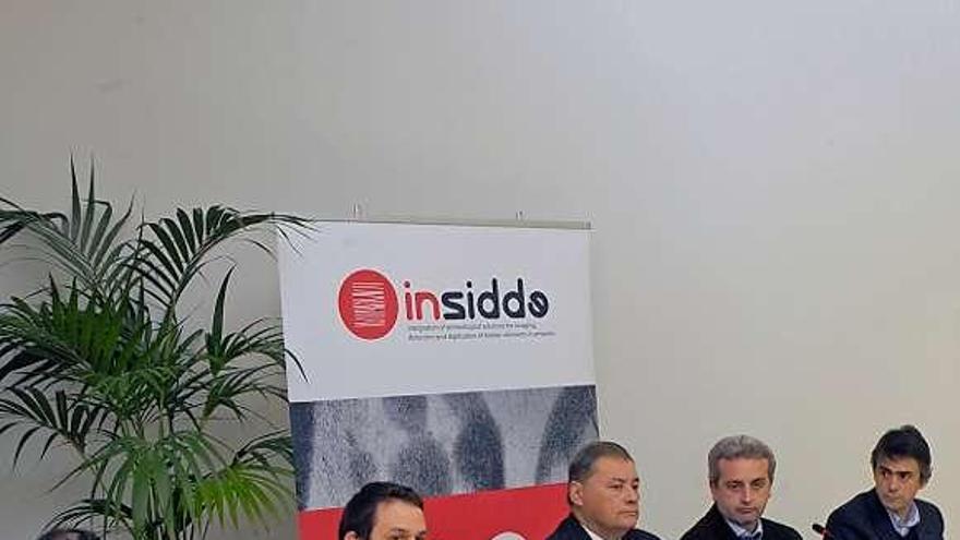 Por la izquierda, Sergio García, Javier Gutiérrez, Gonzalo Pescador, Samuel ver Hoeye y David Gómez, durante la presentación de Insidde.