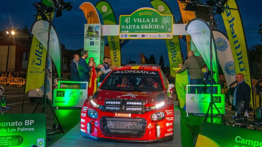 Luis Monzón, sólido primer líder del Rally de Santa Brígida