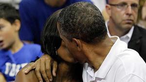 El petó dels Obama.