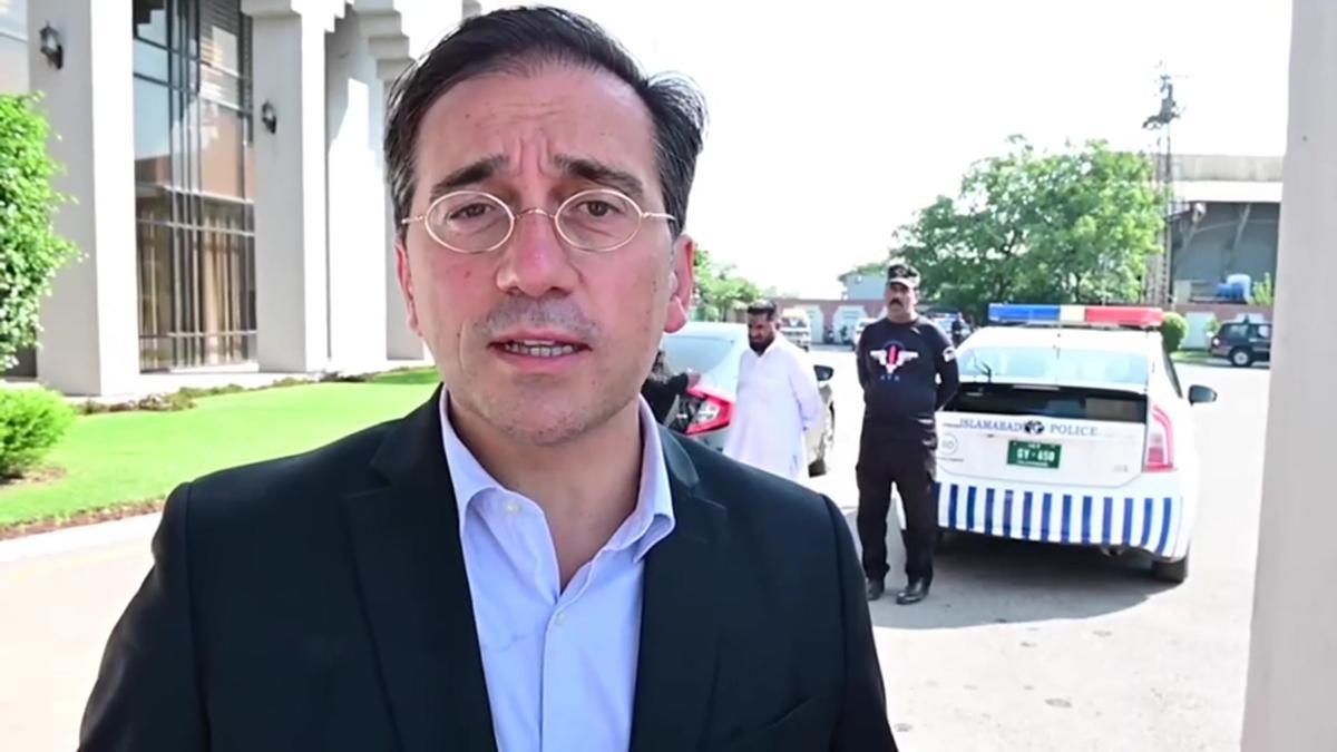 José Manuel Albares,  ministro de Asuntos Exteriores,  en su visita a Pakistán