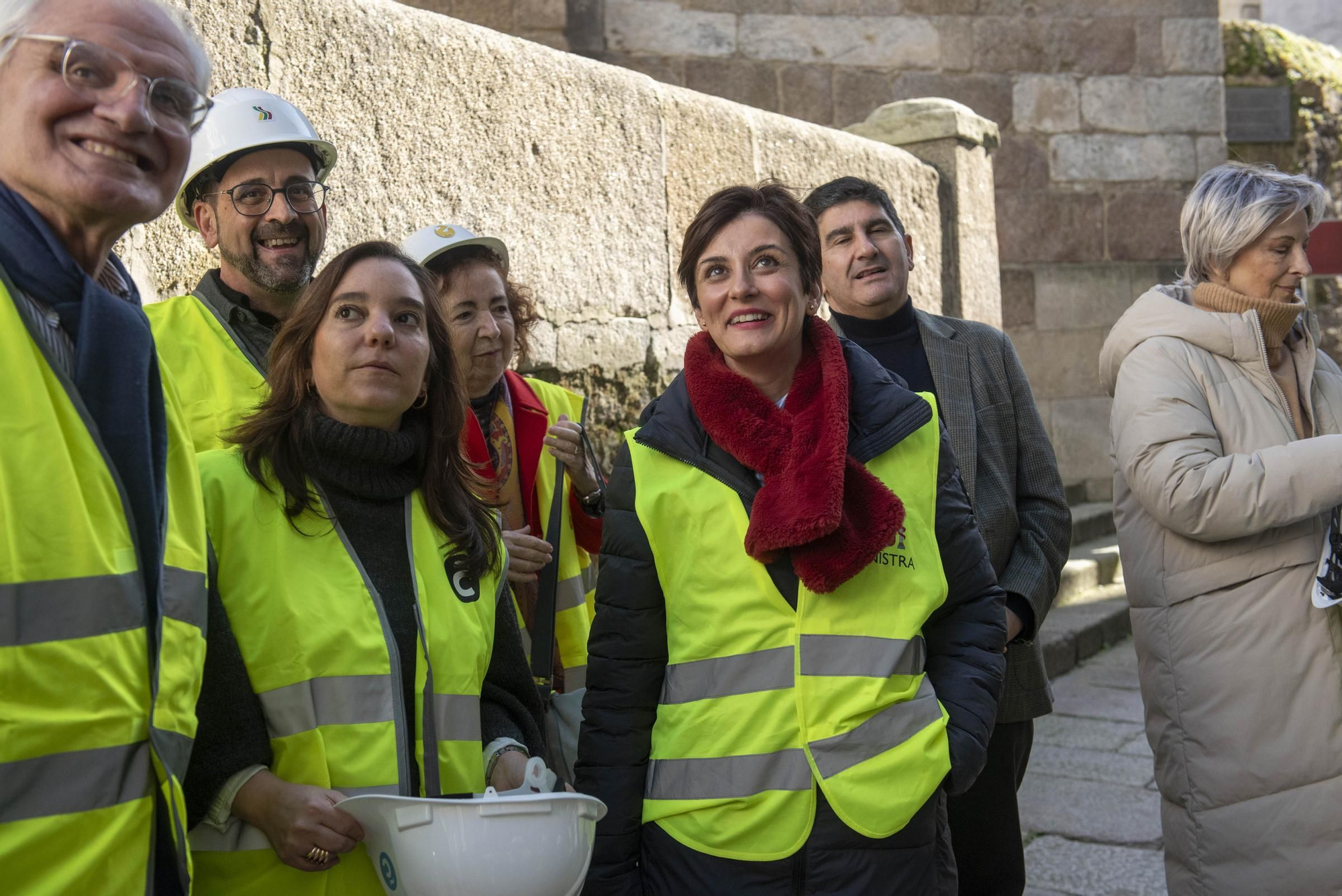 La ministra Isabel Rodríguez visita en A Coruña las obras en la sede de la Real Academia Galega (RAG)