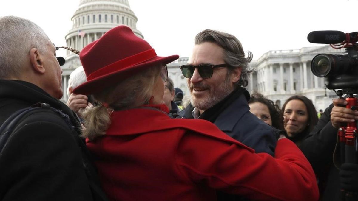 Joaquin Phoenix, detenido en una protesta climática organizada por Jane Fonda