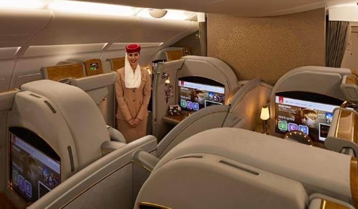 Primera clase del A380 de Emirates
